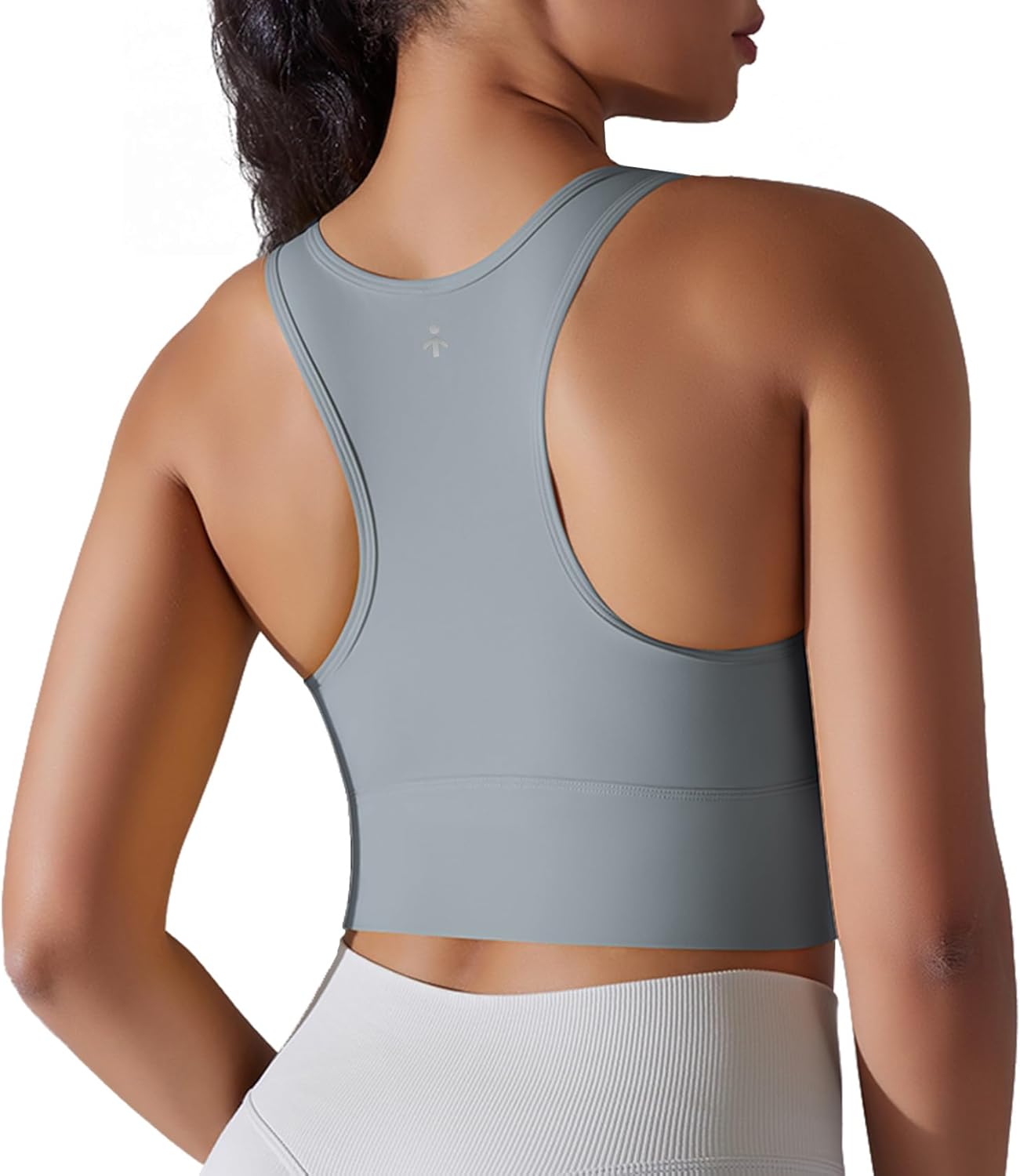 Aurlane Women's Wireless Racerback Sports Bras Medium Support Padded Workout Gym Yoga Tops