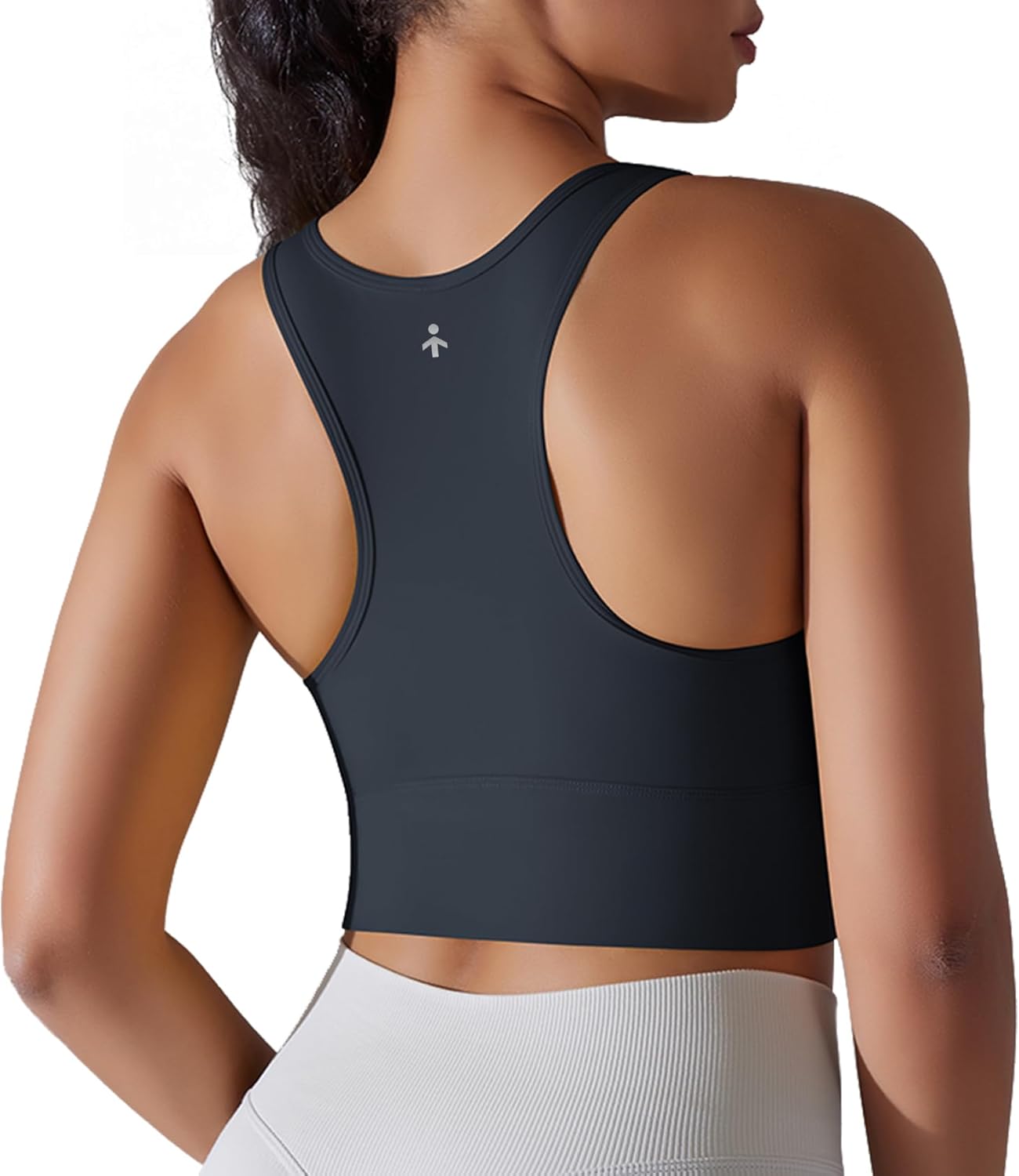 Aurlane Women's Wireless Racerback Sports Bras Medium Support Padded Workout Gym Yoga Tops