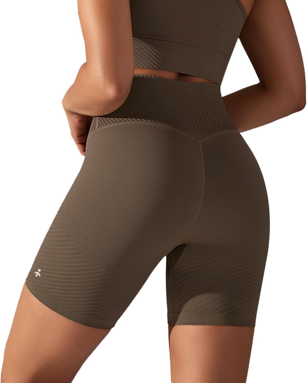 Aurlane Yoga Shorts for Women - Tummy Control Butt Lifting Shorts Seamless Mid Rise Workout Running Tights