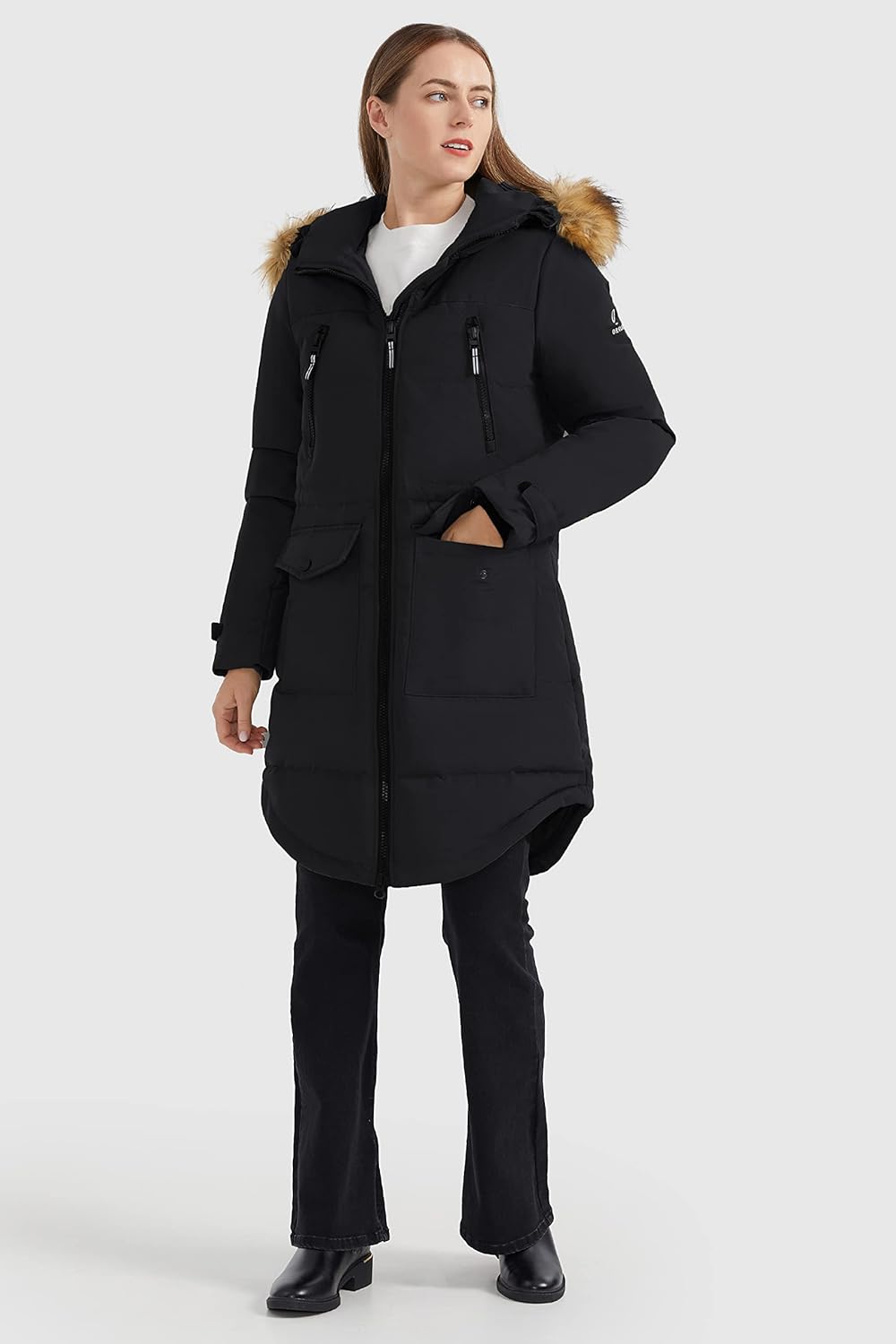 Aurlane Women's Thickened Down Jacket Winter Warm Down Coat