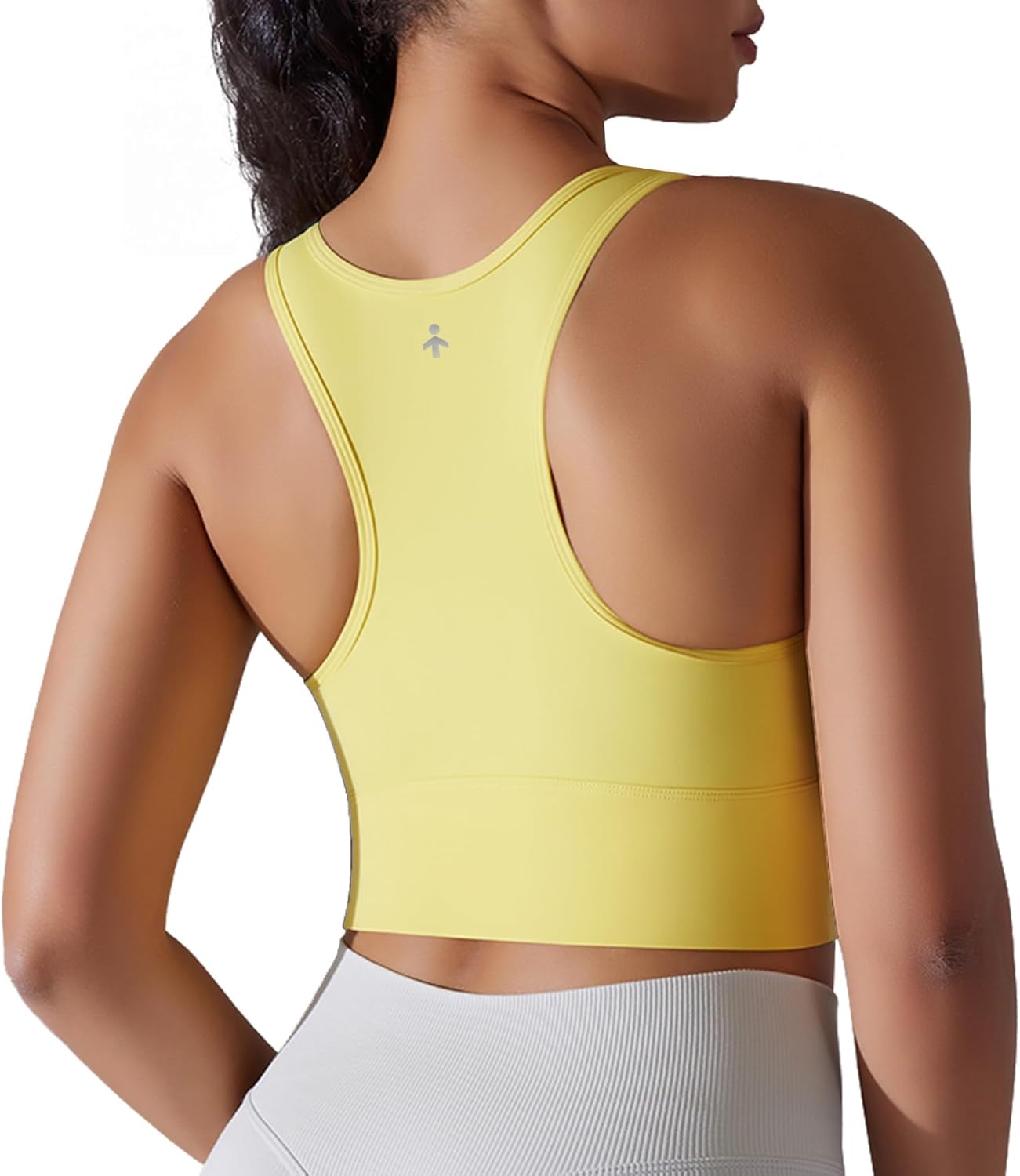 Aurlane Women's Wireless Racerback Sports Bras Medium Support Padded Workout Gym Yoga Tops