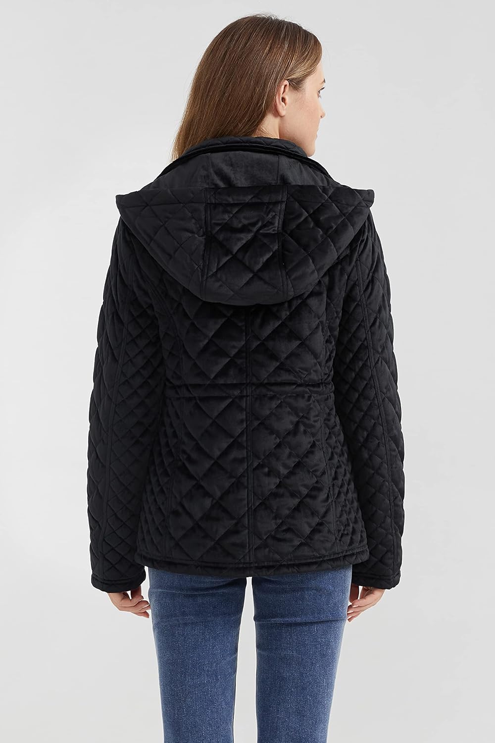 Aurlane Women's Casual Hooded Jacket Lightweight Warm Quilted Coat with Pockets