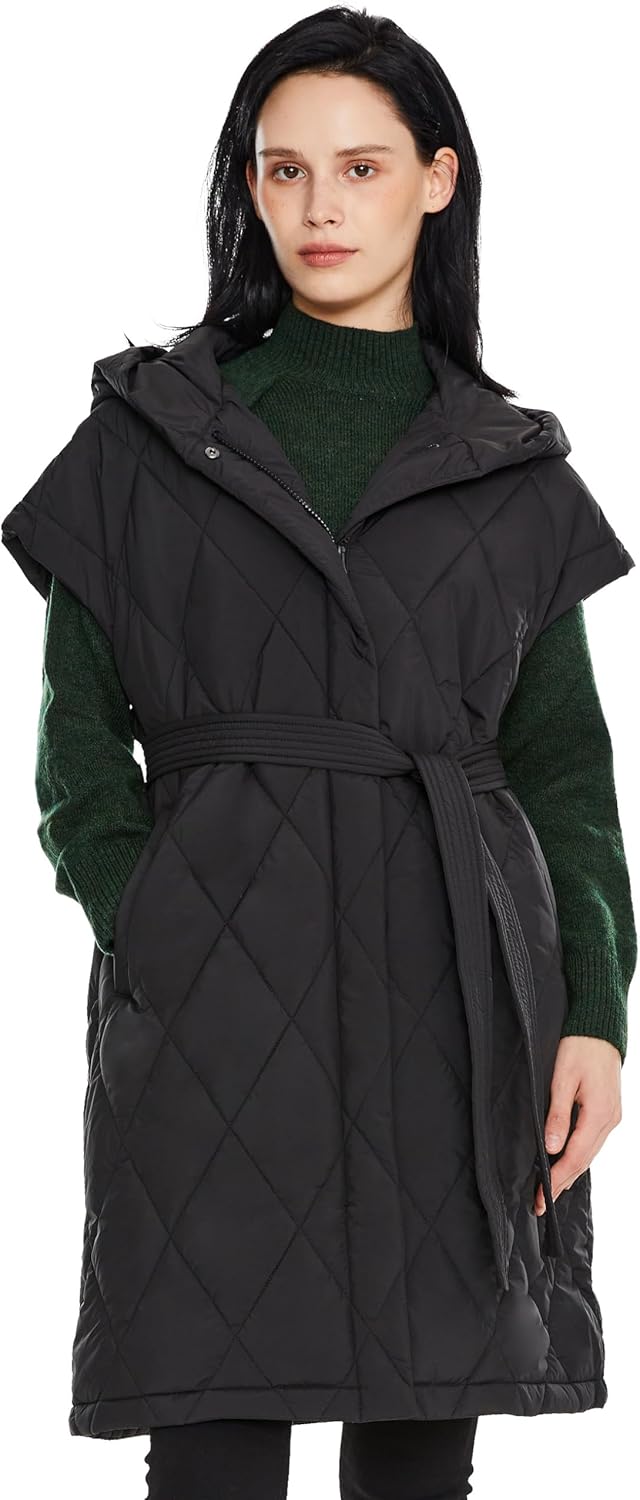 Aurlane Women's Winter Lightweight Vest - Sleeveless Zip Quilted Jacket with Pockets